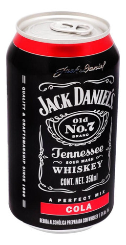 Pack De 24 Bebida Preparada Jack Daniels Cola Lata 350 Ml
