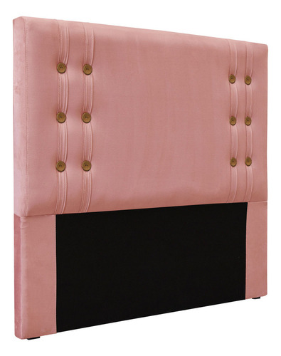Kit Recamier E Cabeceira Santorini Spz 195cm King Veludo Cor Rosa-2227