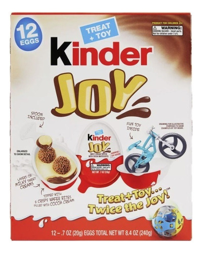 kinder joy Kinder  amargo con avellana caja 10 g pack x 12