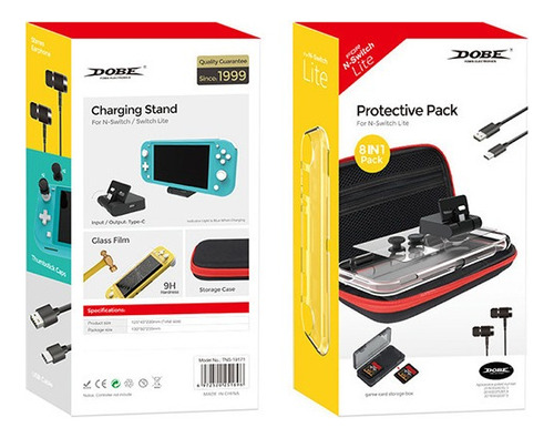 Kit De Accesorios Para Nintendo Switch Lite 8en1 Funda Cable