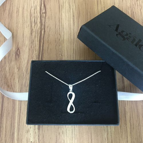 Imagen 8 de 10 de Dije Infinito Circonias De Plata .925 Agálea Joyería