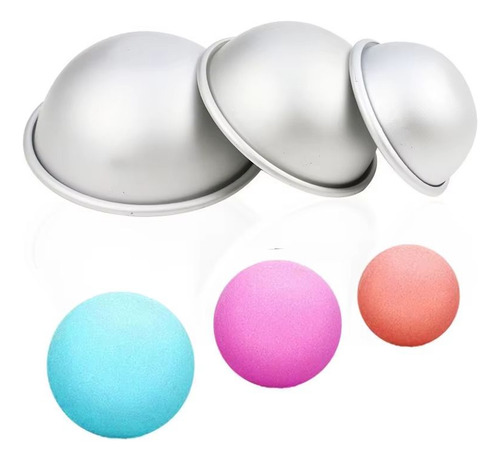 Kit 3 Moldes Aluminio Para Bombas De Baño, Esferas De Baño