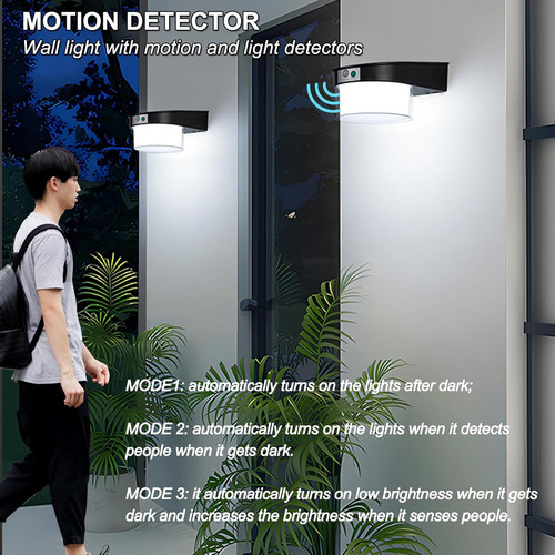 Luces Solares Impermeables Led 3 Modos Con Sensor