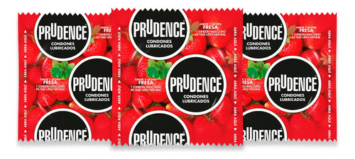 36 Condones Prudence Lubricados Con Sabor Y Aroma A Fresa