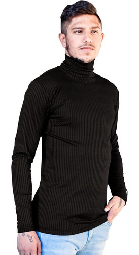 Kit 2 Cacharrel Blusa Tricot Sintético  Masculina Gola Alta 