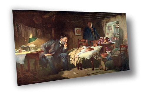 Cuadro Canvas Bastidor Medicina El Doctor Luke Fildes 70x100