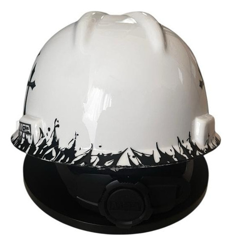Casco De Seguridad Msa V-gard / Diseño 501 Cruces Blanco