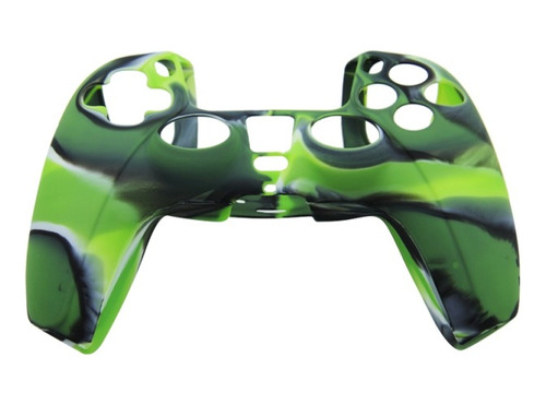 Funda Protector Silicona Para Joystick Ps5 Camuflado Verde