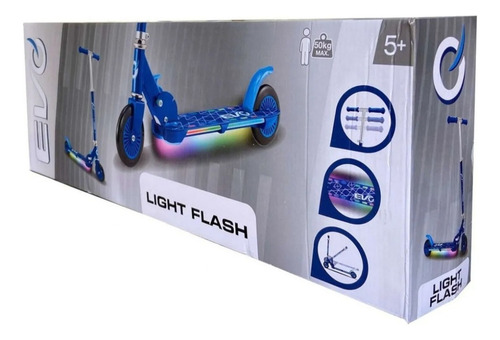 Scooter Monopatin Metálico + Luces Ajustable Unisex 2 Ruedas