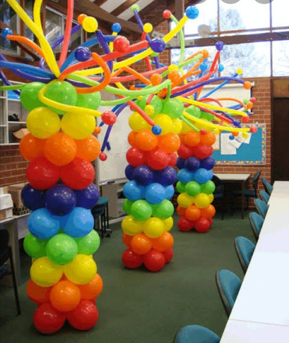 2 Columna Portátil Con Base Para Decoración De Globos 1.5 Mt