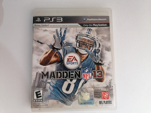 Madden 13 Nfl Ps3 Playstation 3 (Usado)