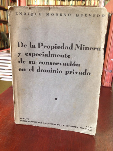 De La Propiedad Minera Por Enrique Moreno Quevedo