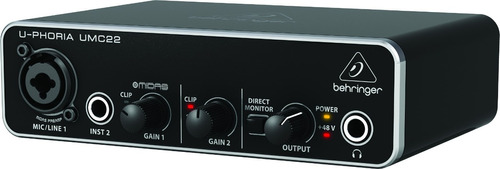 Interface Grabación Usb Behringer Umc22 Midas 2x2