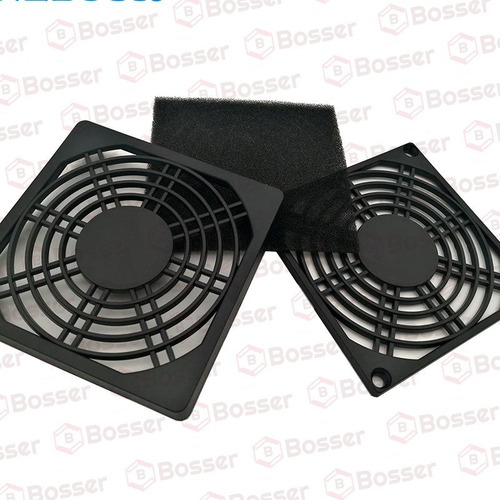 Imagen 4 de 10 de Reja Plastica C/ Filtro Bosser Para Cooler 3.5 PuLG 92x92mm