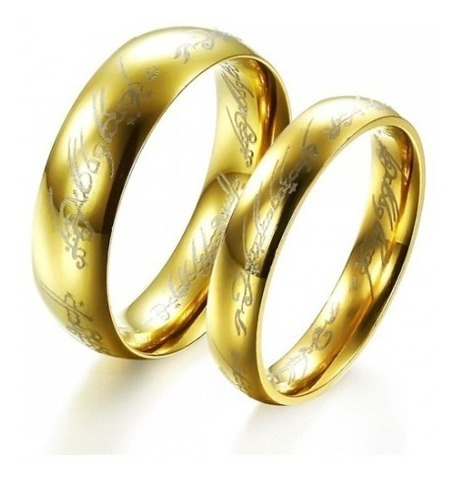 Imagen 1 de 5 de Anillos Lord Of The Ring Dorados - 974