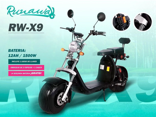 Imagen 3 de 4 de Moto Scooter Eléctrico Doble Suspensión Citycoco X9
