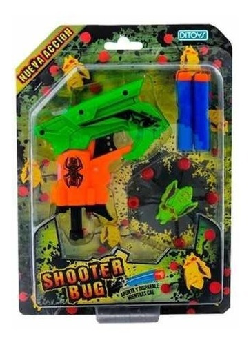 Pistola Shooter Bug Con 2 Dardos Y Bicho Ditoys 2349