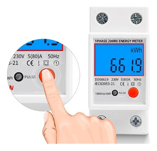 Medidor De Consumo Electrico Monofasico Digital Hogar Watts