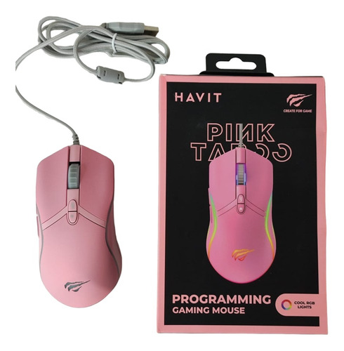 Mouse Usb Gamer Alámbrico Luces Rgb Ratón Mando Videojuegos 