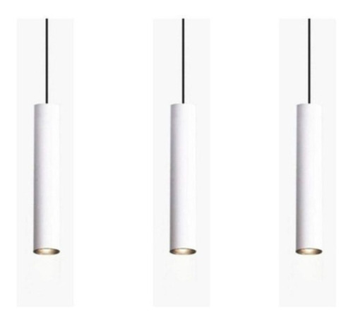 Lampara Colgante De Techo 3 Luces Gu10 Moderna Blanco