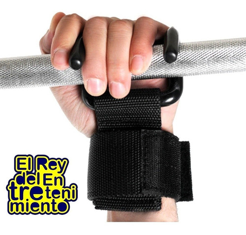 Par Muñequeras Soporte P/ Barra Mancuerna Pesas Gym - El Rey