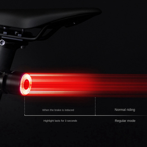 Luz Trasera De Bicicleta Rockbros Con Sensor De Freno Inteli