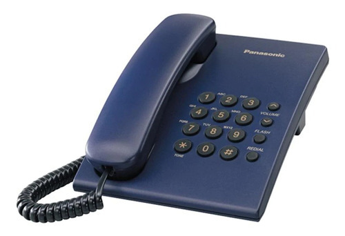 Telefono Fijo De Mesa Panasonic Kx-ts500 Color Azul 