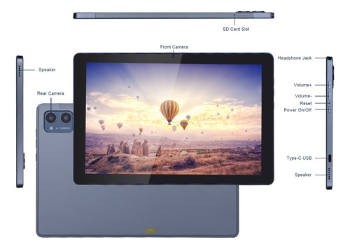Tableta Android Real De 10 Pulgadas Con 3+64 Gb De Memoria