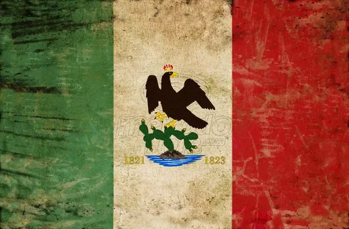 Lienzo Tela Canv Bandera Primer Imperio Mexicano 1821 70x105 | Envío gratis