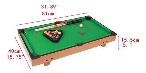 Juego De Mesa De Billar Mesa De 81 Cm X 40 Cm X 15,5 Cm