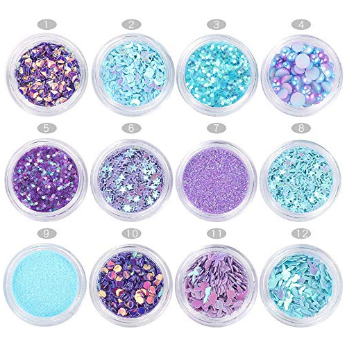 Minejin Nail Art Glitter Decor Paillette Polvo Lentejuelas P