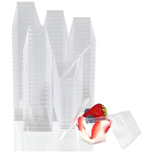 Foodeway 100 Pack 3 Oz Square Mini Copas De Postre Y Jpgrb