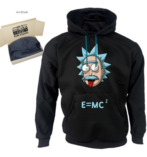 Buzo Hoodie Personalizado Saco Albert Einstein Rick & Morty