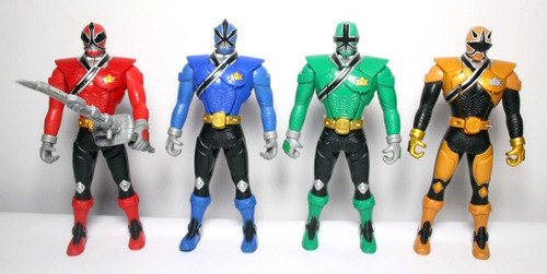 Power Rangers Samurai Vira Cabeça 4 Bonecos Bandai 2010 (Usado)
