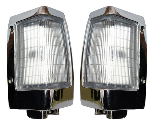 Par Farol Punta Borde Cromado Para Nissan 720 1.6 1980 1983