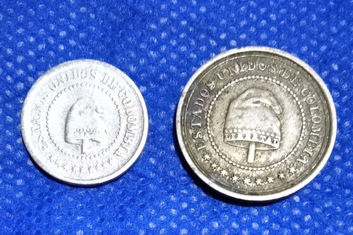 2 Moneda De 2 1/2 De 1881, La Pequeña Y La Grande 