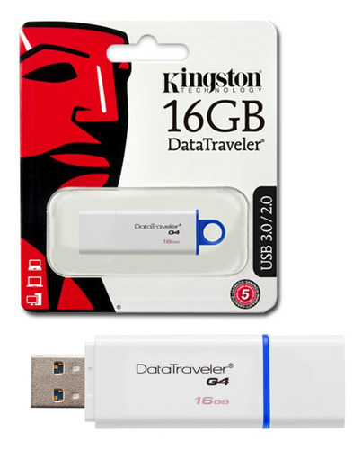 Pendrive Kingston 16gb Datatraveler Dtig4 Azul Usb-ub