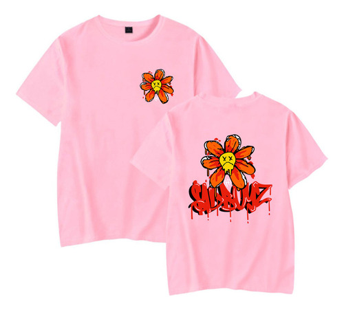 Camiseta Junior H Sad Boyz Flower Para Hombre, Manga Corta