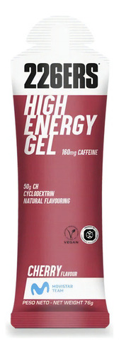 Gel 226ers High Energy 76g (10 Sachês) - Carboidratos 50g Sabor Cereja (cherry) Com Cafeína