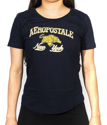 Remera Aeropostale Tiger Girl Manga Corta Mujer Aero