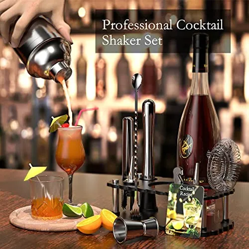 Bokhot Bartender Kit, Mixology Bar Set Cocktail Shaker Set C