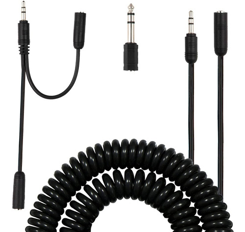 Kit De Extension De Audio Enchufes De 3,5 Mm Y Cable Espi...