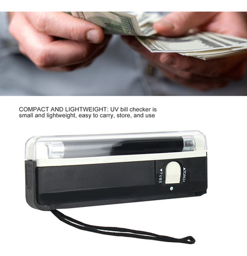 Probador De Billetes Uv Money Checker Light, Portátil, Falsi