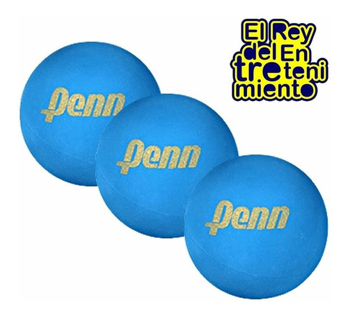 Set Tubo Penn X3 Pelotas P/ Frontón Y Paleta Colores El Rey