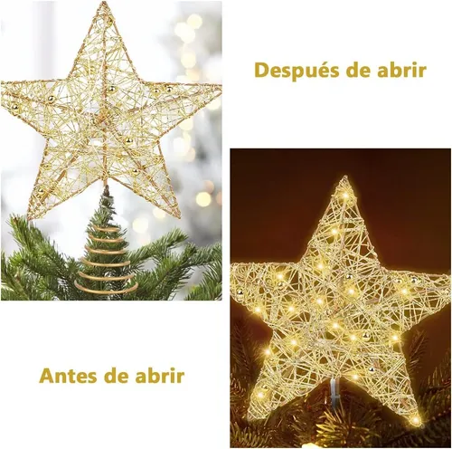 Sombrero De Copa De Árbol De Navidad Pentagrama Brillante