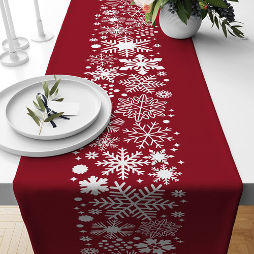 Trilho Caminho De Mesa Natal Natalino 200cm X 40cm
