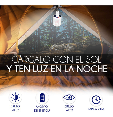 Slim Company foco led portátil de bateria recargable con luz solar y usb lampara de emergencia 21w