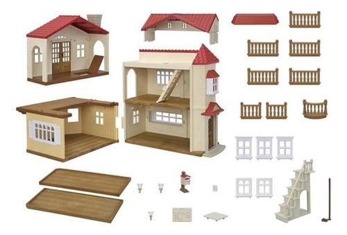 Ático secreto con tejado rojo de Sylvanian House Epoch 5708