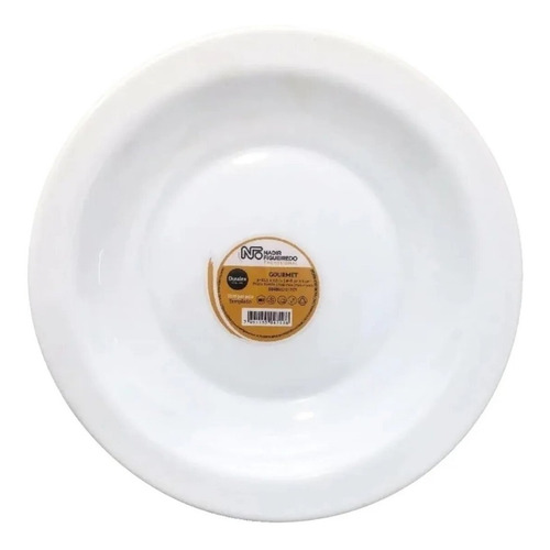 Plato Hondo Gourmet Gastronómico Templado Nadir 22,5 Cm X 1