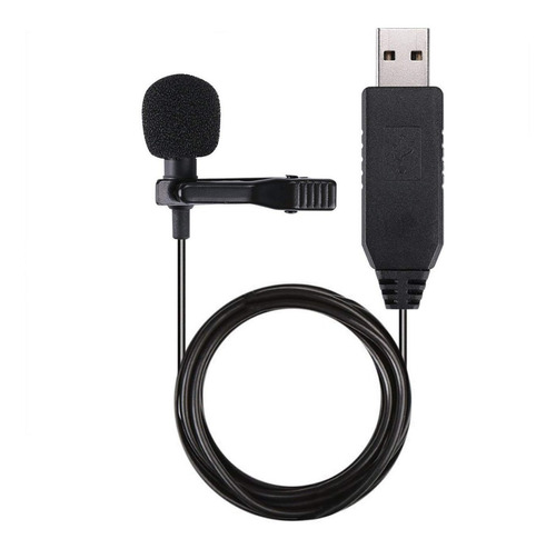 Microfono Usb Corbatero Lavalier Pc Notebook Skype Zoom Meet